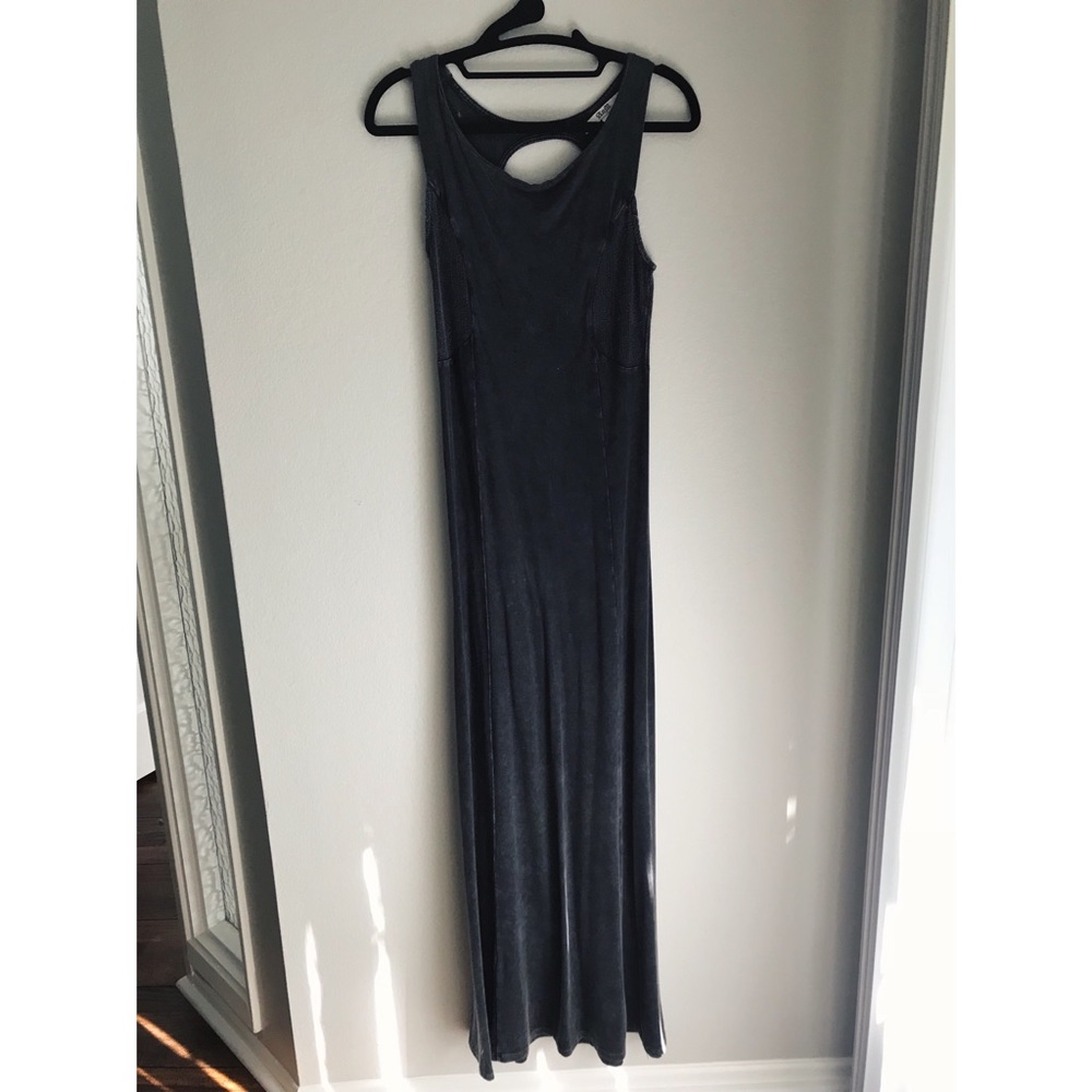 Distressed Grey Fitted Maxi